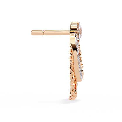 Axis Chain Link Lab Grown Diamond Studs