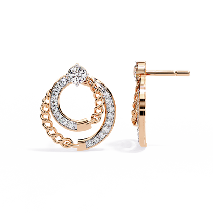 Axis Chain Link Lab Grown Diamond Studs