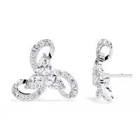 Trinity Swirl Cluster Lab Grown Diamond Studs - Ophiratbf