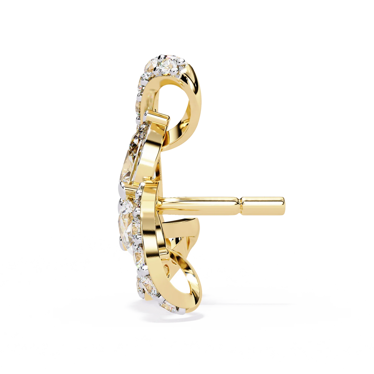 Trinity Swirl Cluster Lab Grown Diamond Studs - Ophiratbf