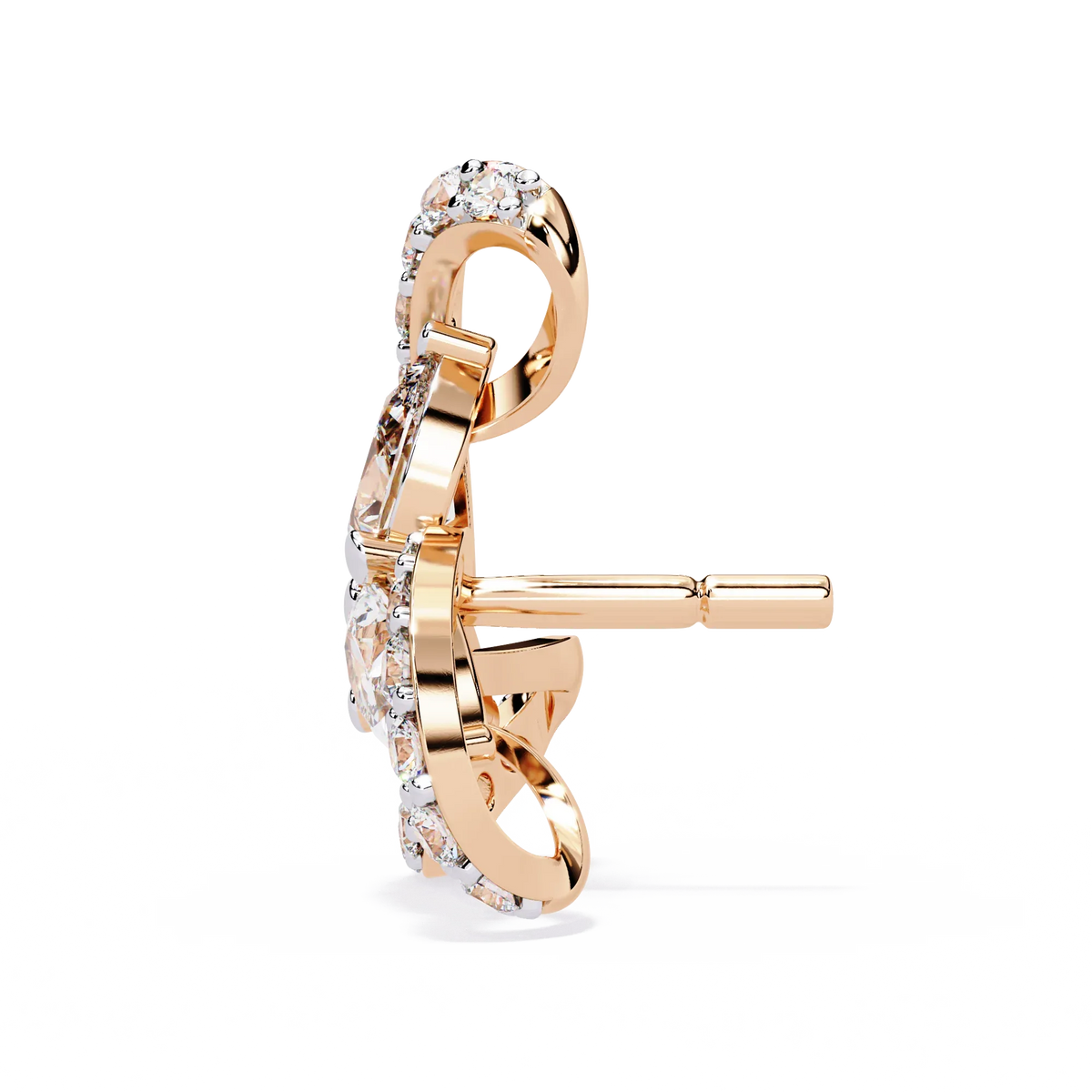 Trinity Swirl Cluster Lab Grown Diamond Studs - Ophiratbf