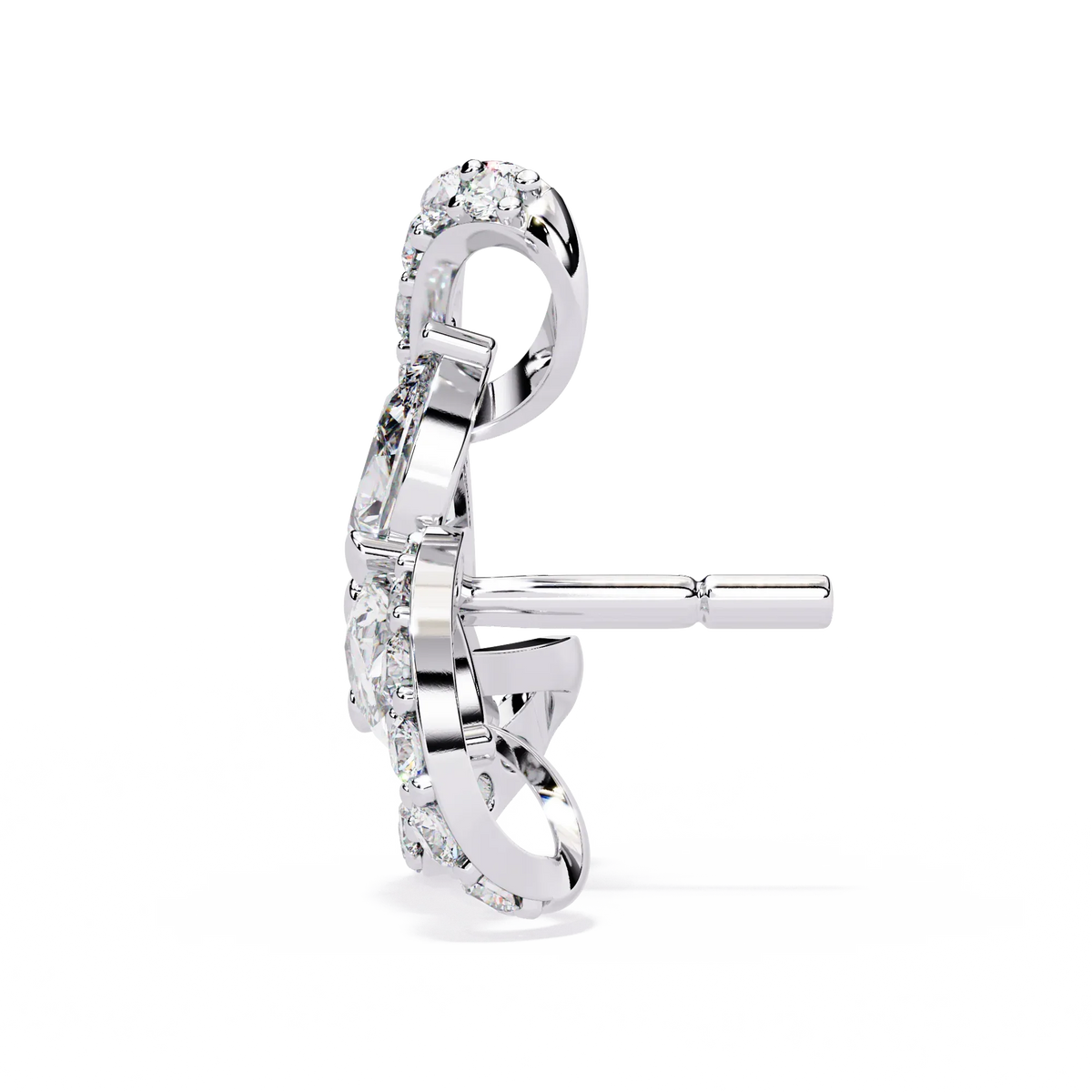 Trinity Swirl Cluster Lab Grown Diamond Studs - Ophiratbf