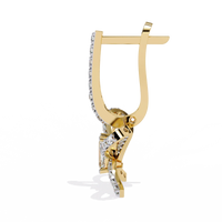 Celestine Bow Drop Emerald Lab Grown Diamond Earrings - Ophiratbf