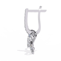 Celestine Bow Drop Emerald Lab Grown Diamond Earrings - Ophiratbf