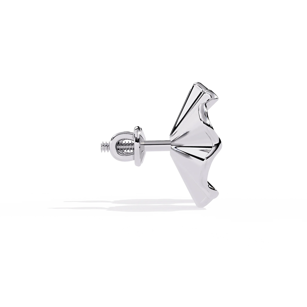 Aurora Fluted Gold Flower Lab Grown Diamond Studs - Ophiratbf