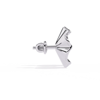 Aurora Fluted Gold Flower Lab Grown Diamond Studs - Ophiratbf