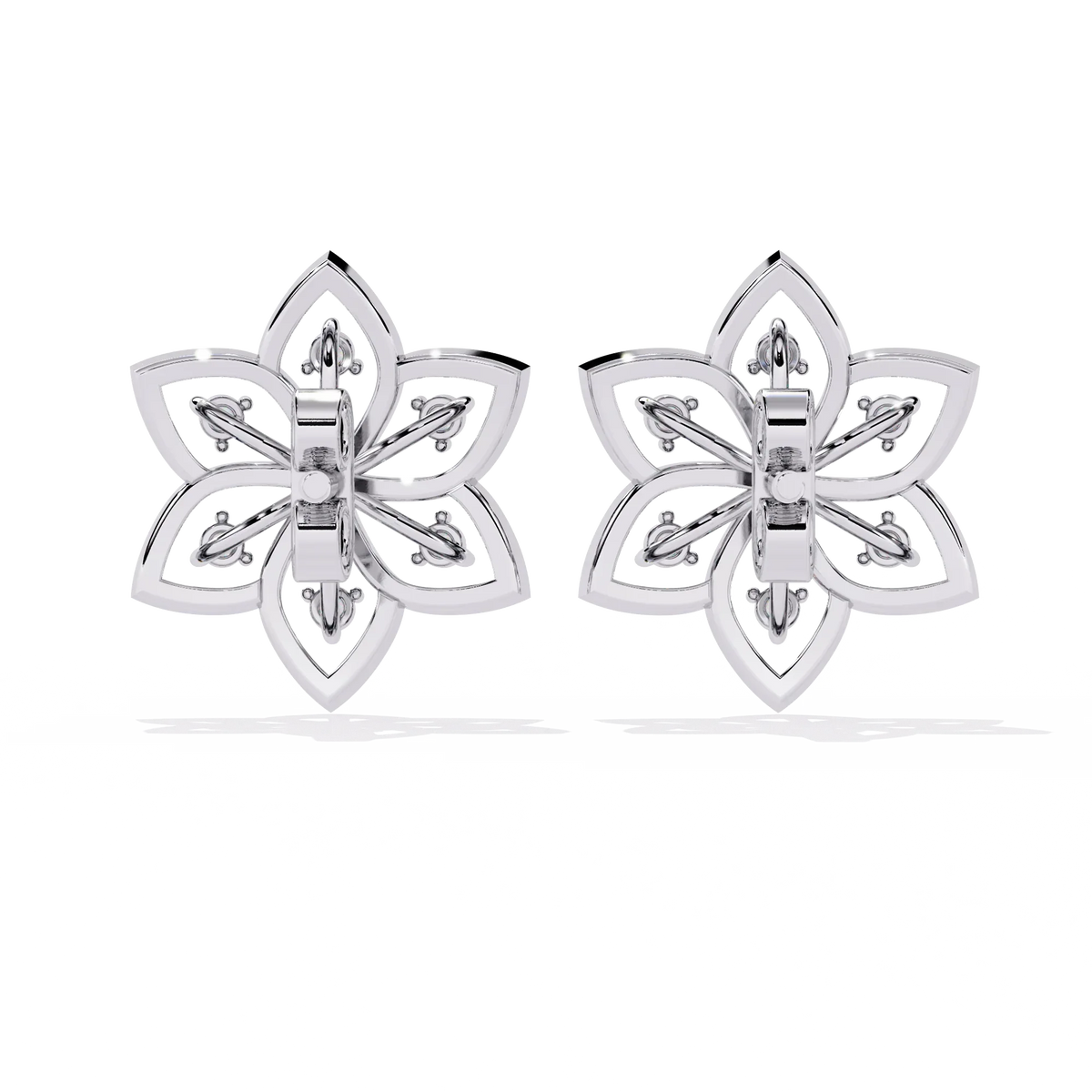 Padma Lotus Lab Grown Diamond Floral Studs - Ophiratbf