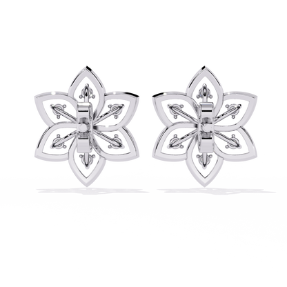 Padma Lotus Lab Grown Diamond Floral Studs