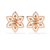 Padma Lotus Lab Grown Diamond Floral Studs - Ophiratbf