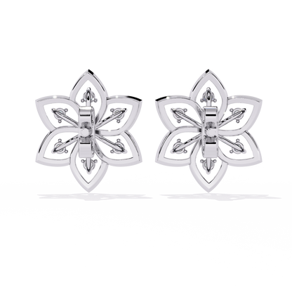 Padma Lotus Lab Grown Diamond Floral Studs
