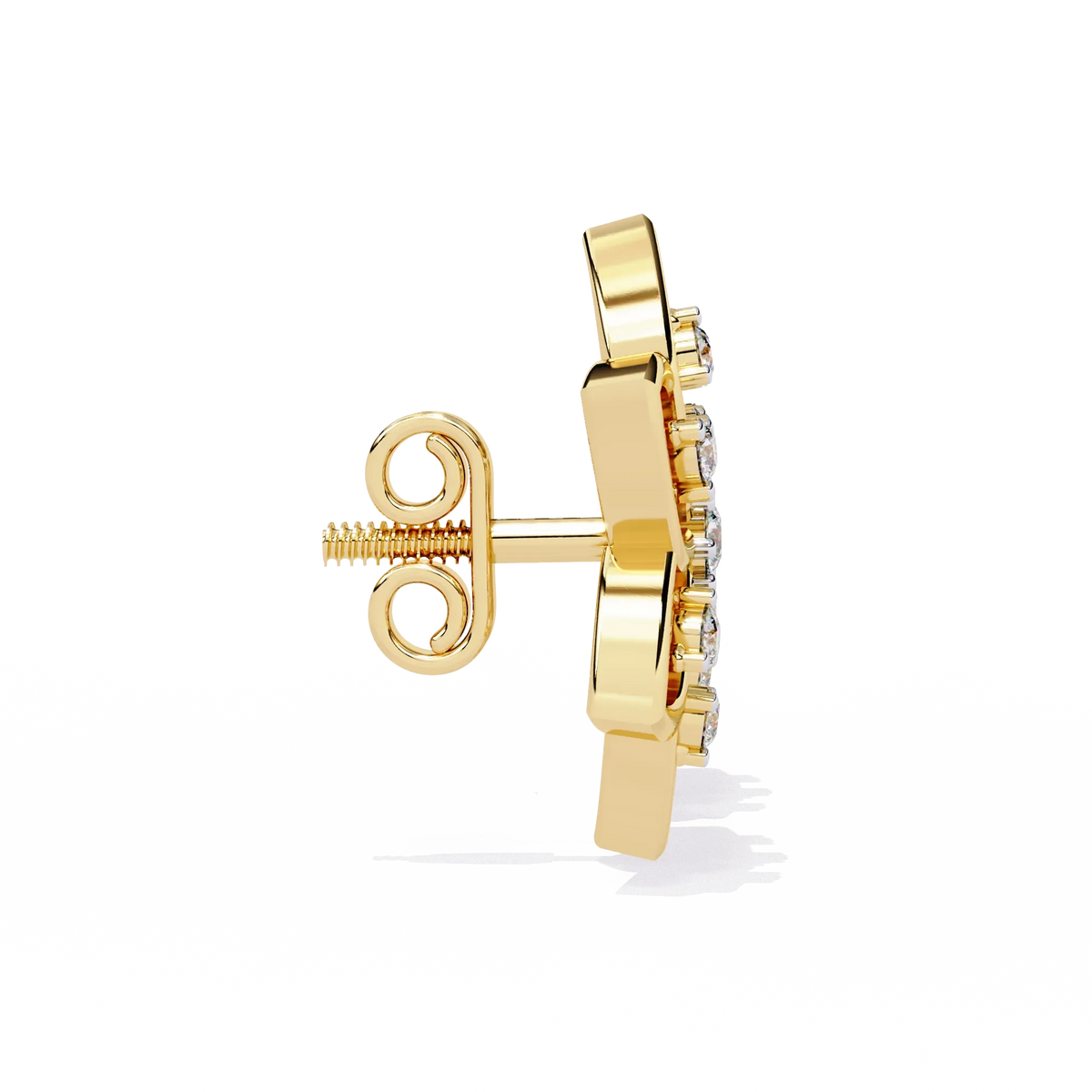 Padma Lotus Lab Grown Diamond Floral Studs - Ophiratbf