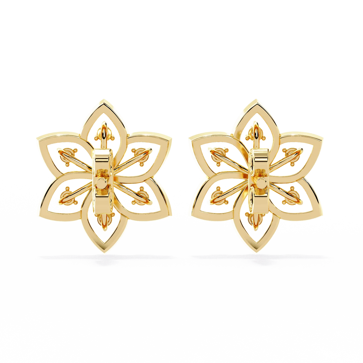 Padma Lotus Lab Grown Diamond Floral Studs - Ophiratbf