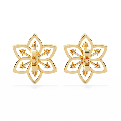 Padma Lotus Lab Grown Diamond Floral Studs