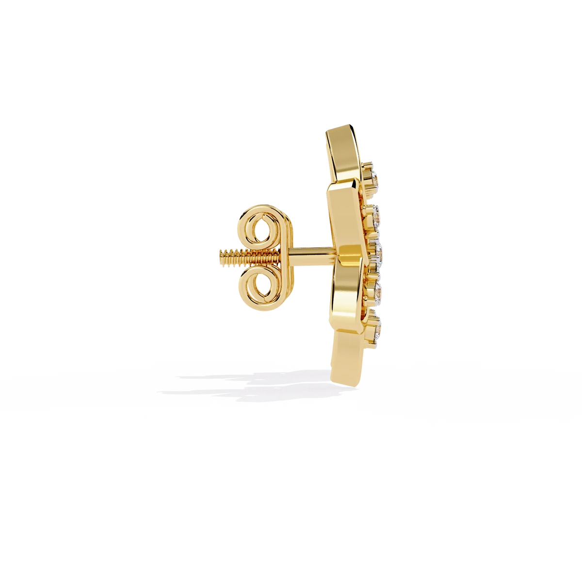 Padma Lotus Lab Grown Diamond Floral Studs - Ophiratbf