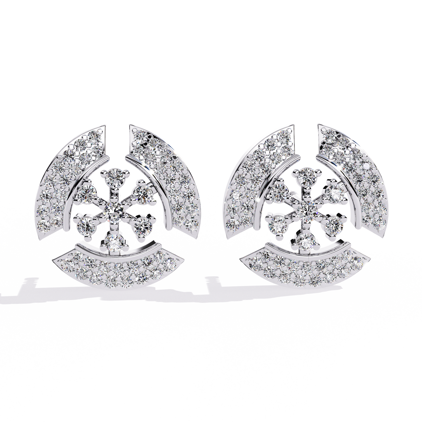 nova dome cluster lab grown diamond studs
