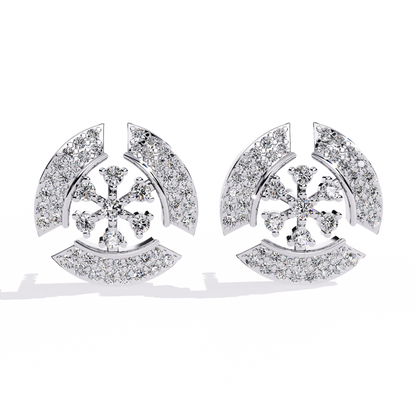 Nova Dome Cluster Lab Grown Diamond Studs