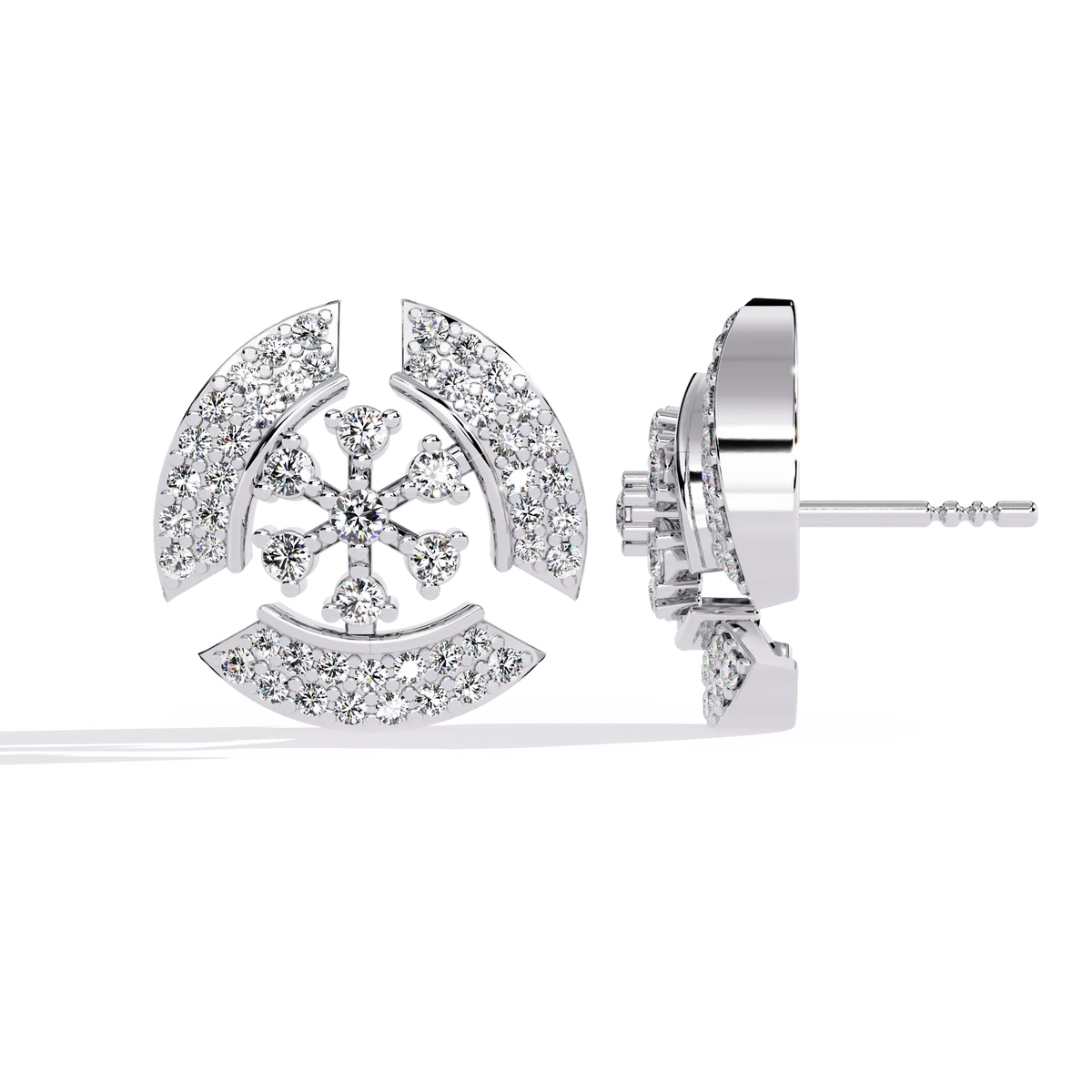 Nova Dome Cluster Lab Grown Diamond Studs - Ophiratbf