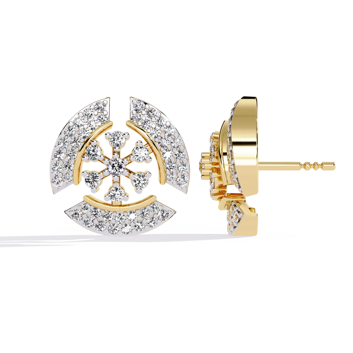 Nova Dome Cluster Lab Grown Diamond Studs - Ophiratbf