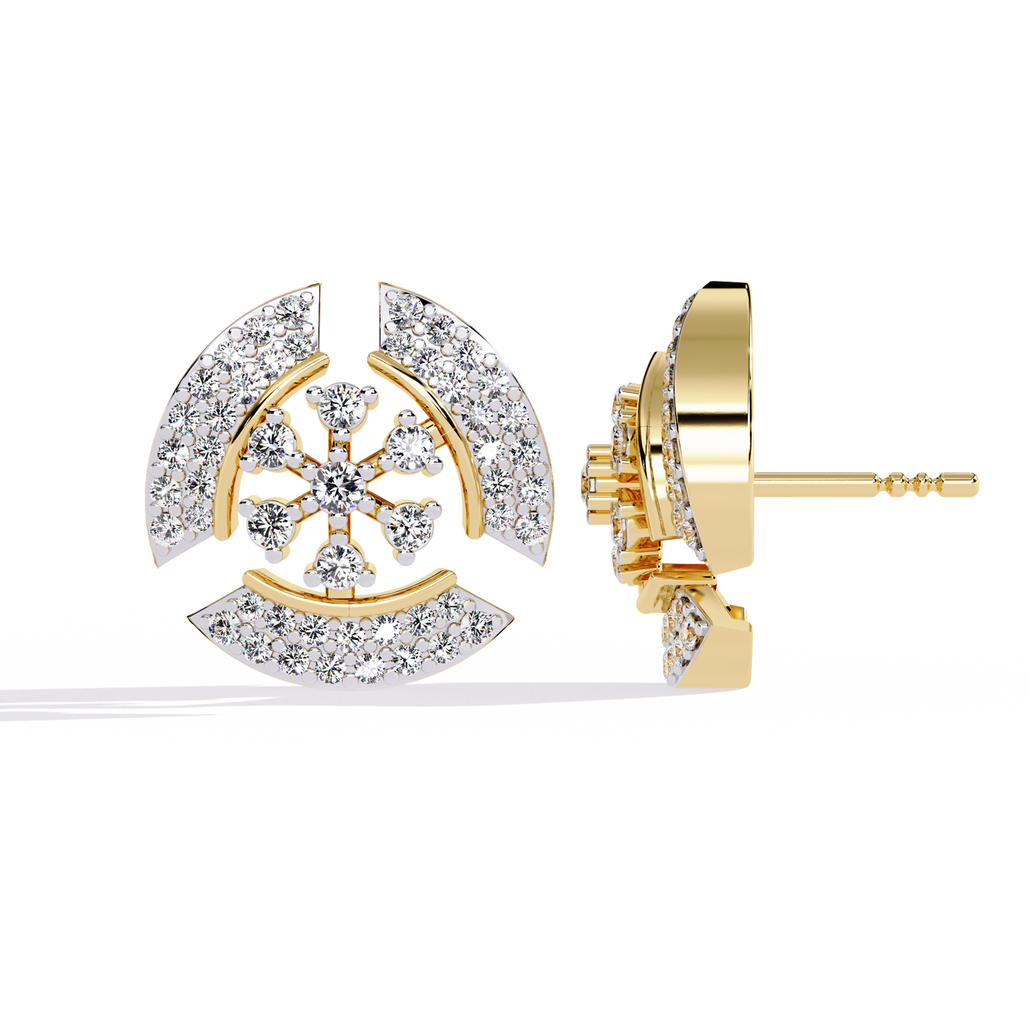 nova dome cluster lab grown diamond studs
