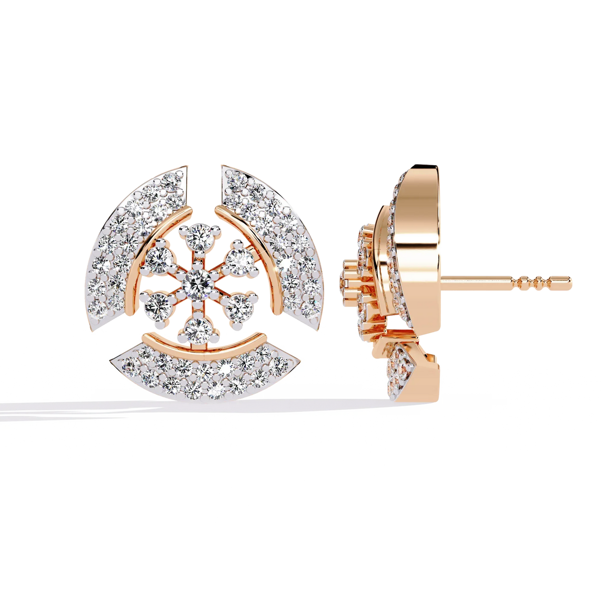 Nova Dome Cluster Lab Grown Diamond Studs - Ophiratbf