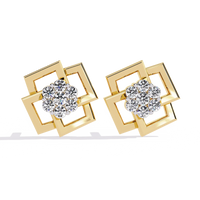 Matrix Geometric Cluster Lab Grown Diamond Studs - Ophiratbf