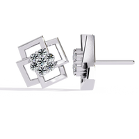 Matrix Geometric Cluster Lab Grown Diamond Studs - Ophiratbf