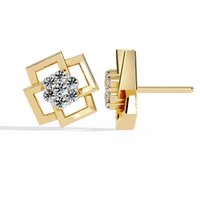 Matrix Geometric Cluster Lab Grown Diamond Studs - Ophiratbf