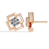 Matrix Geometric Cluster Lab Grown Diamond Studs - Ophiratbf