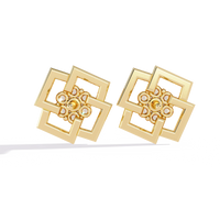 Matrix Geometric Cluster Lab Grown Diamond Studs - Ophiratbf
