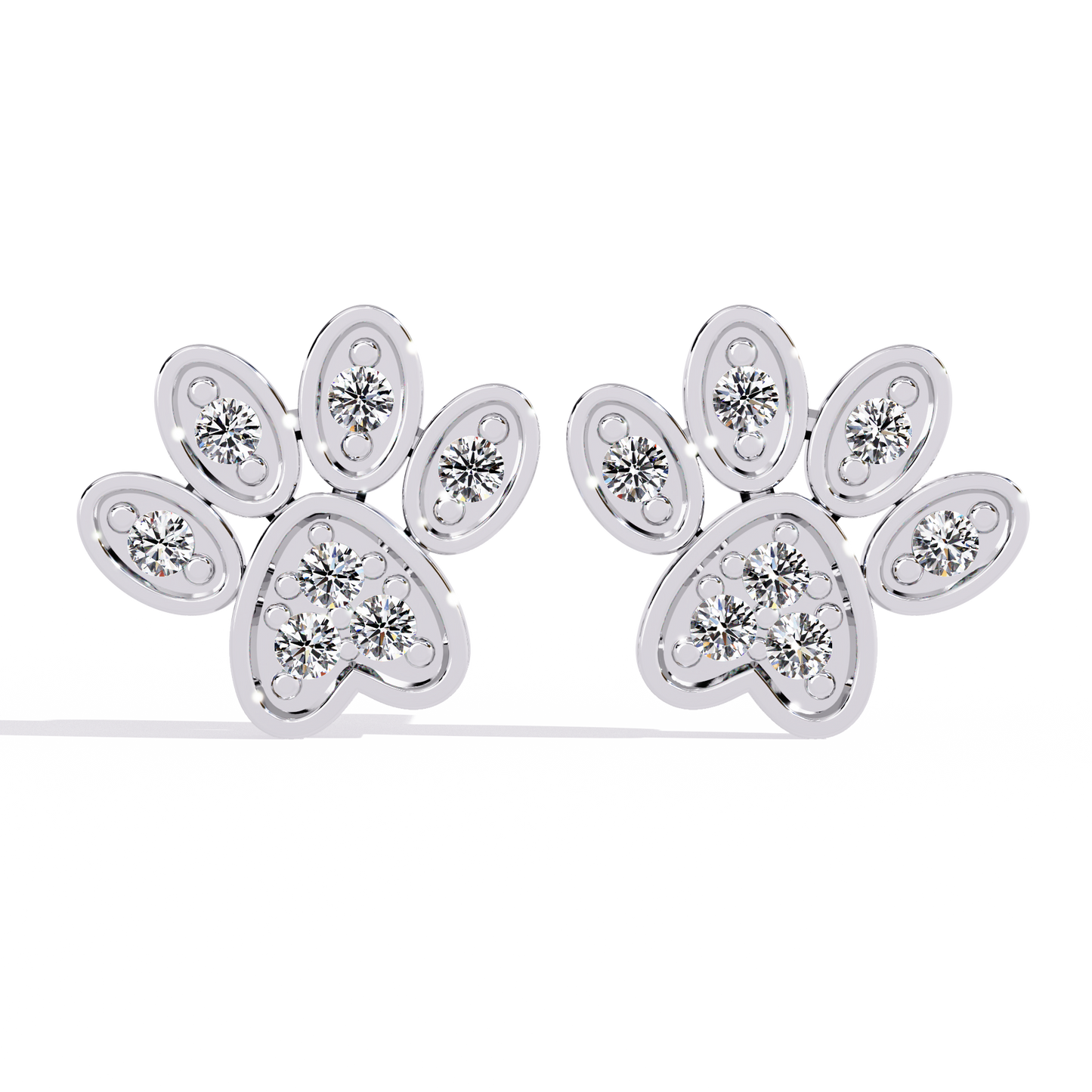 paw promise lab grown diamond studs