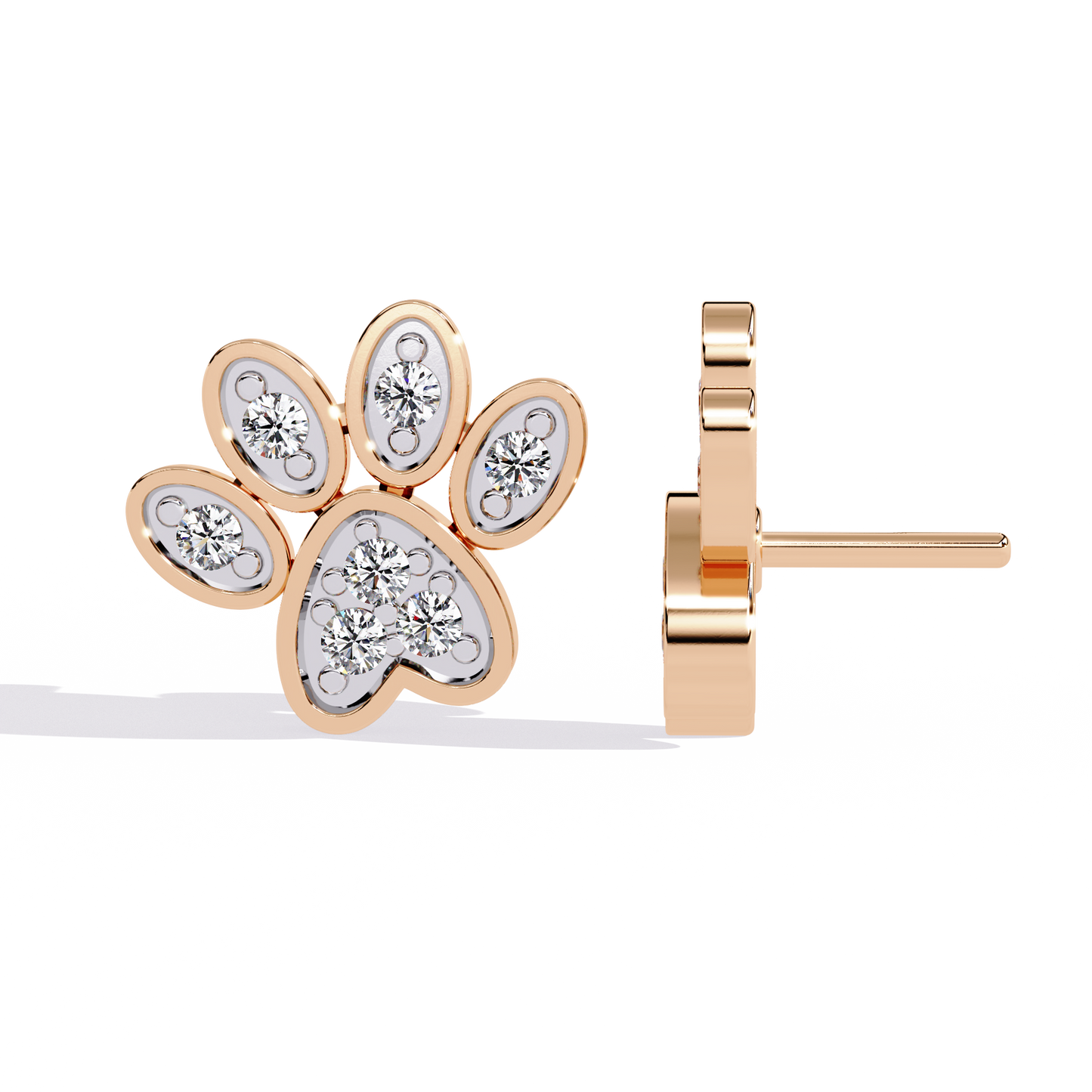 paw promise lab grown diamond studs