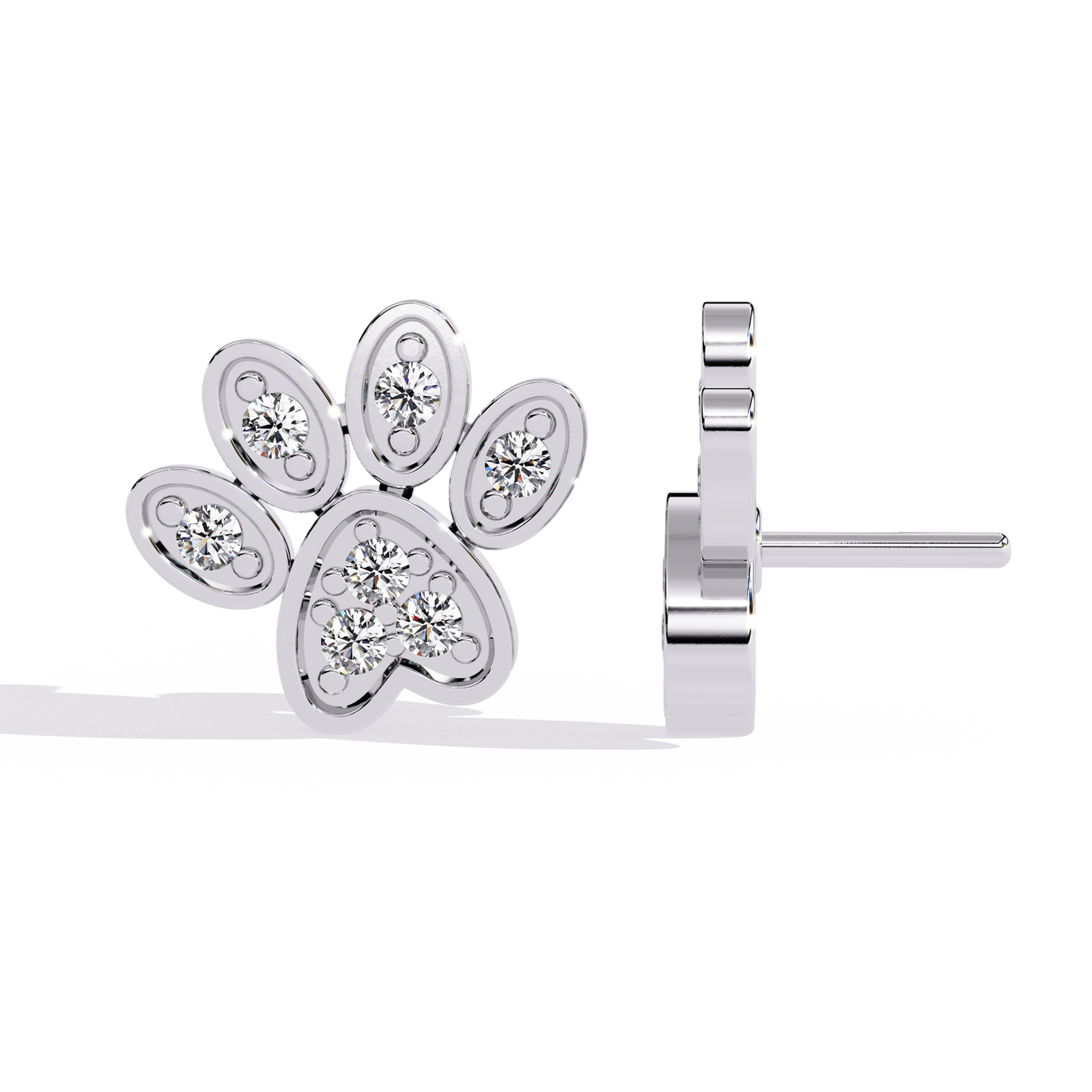 paw promise lab grown diamond studs