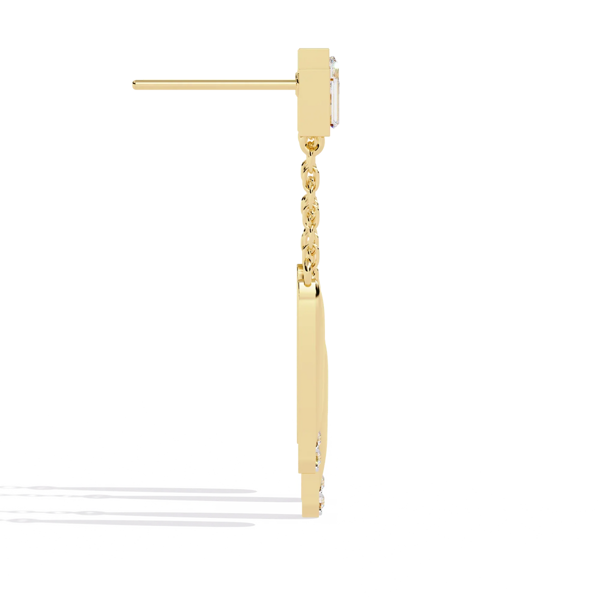 Cosmo Geometric Chain Drop Lab Grown Diamond Earrings - Ophiratbf