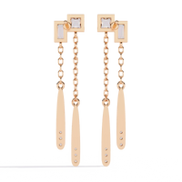 Cosmo Geometric Chain Drop Lab Grown Diamond Earrings - Ophiratbf