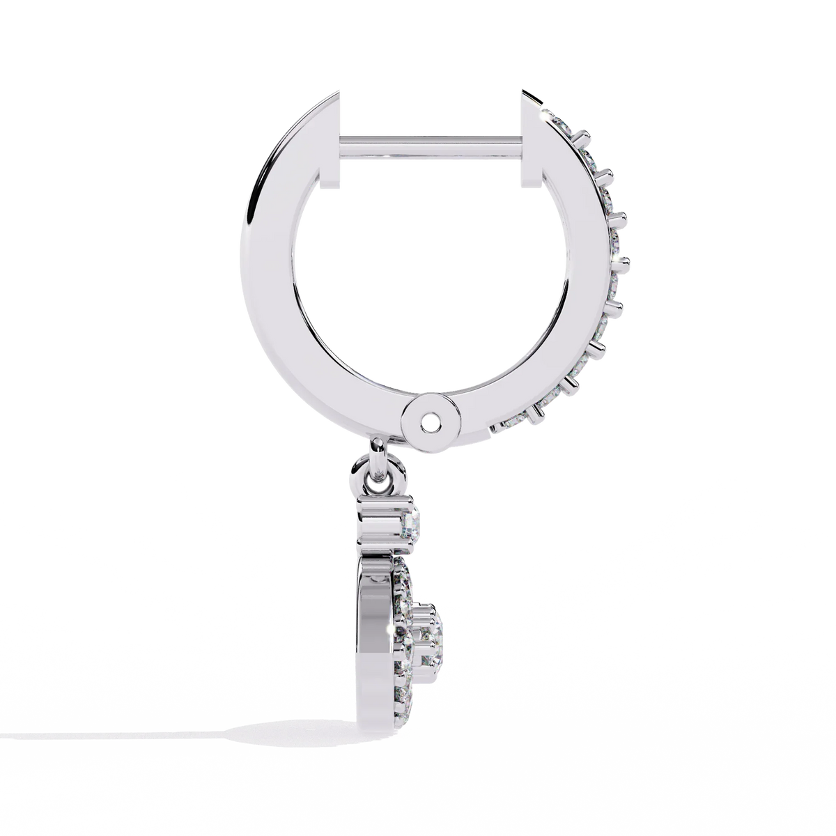 Protea Evil Eye Marquise Lab Grown Diamond Drop Hoops - Ophiratbf