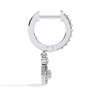 Protea Evil Eye Marquise Lab Grown Diamond Drop Hoops - Ophiratbf