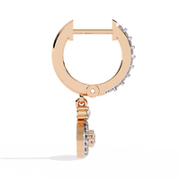 Protea Evil Eye Marquise Lab Grown Diamond Drop Hoops - Ophiratbf