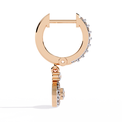 Protea Evil Eye Marquise Lab Grown Diamond Drop Hoops