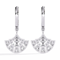 Deco Fan Radiance Lab Grown Diamond Drop Hoops - Ophiratbf