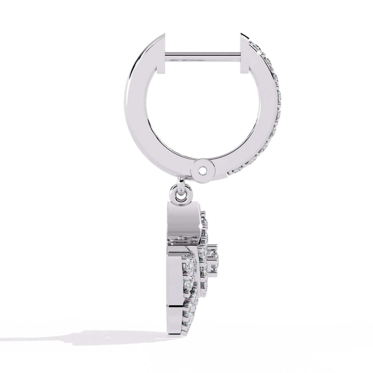 Deco Fan Radiance Lab Grown Diamond Drop Hoops - Ophiratbf