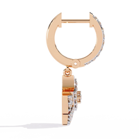 Deco Fan Radiance Lab Grown Diamond Drop Hoops - Ophiratbf