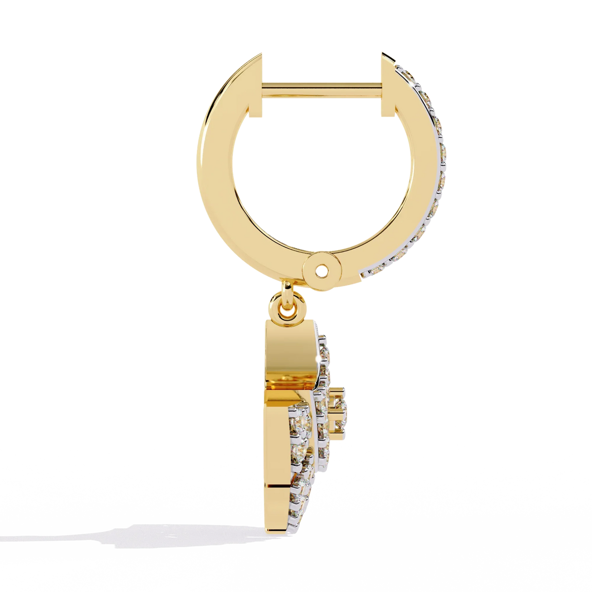 Deco Fan Radiance Lab Grown Diamond Drop Hoops - Ophiratbf