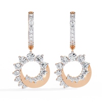 Luna Orbit Crescent Lab Grown Diamond Drop Hoops - Ophiratbf