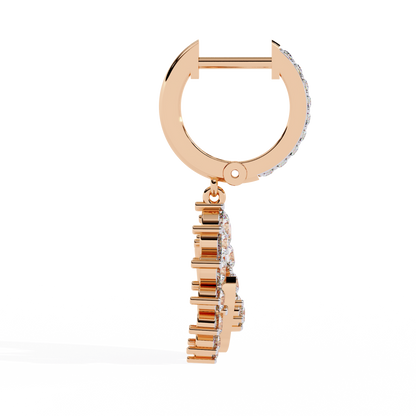 Luna Orbit Crescent Lab Grown Diamond Drop Hoops