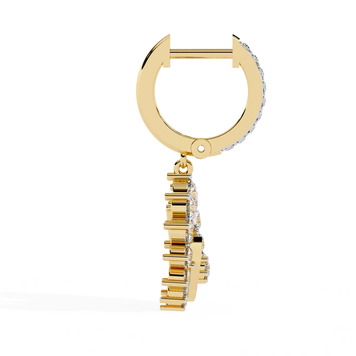 Luna Orbit Crescent Lab Grown Diamond Drop Hoops - Ophiratbf