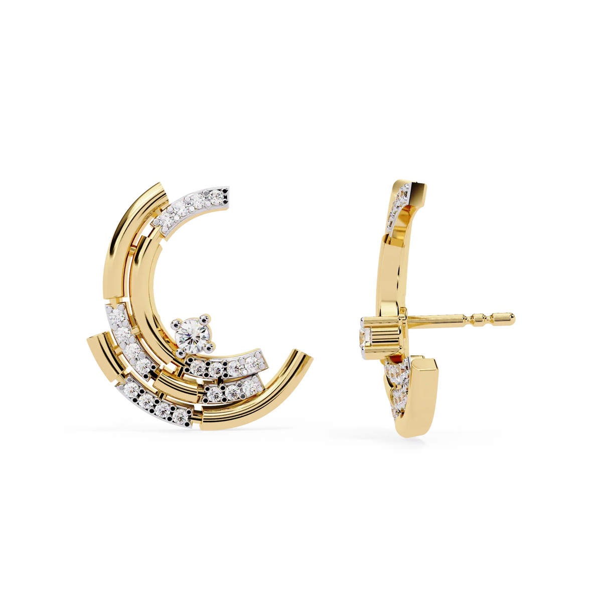 Arcitect Crescent Lab Grown Diamond Studs - Ophiratbf