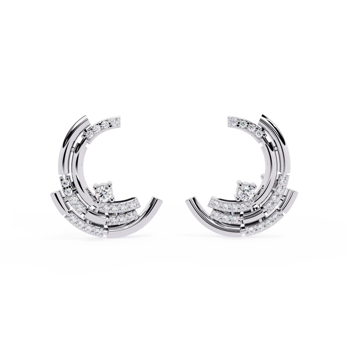 Arcitect Crescent Lab Grown Diamond Studs - Ophiratbf