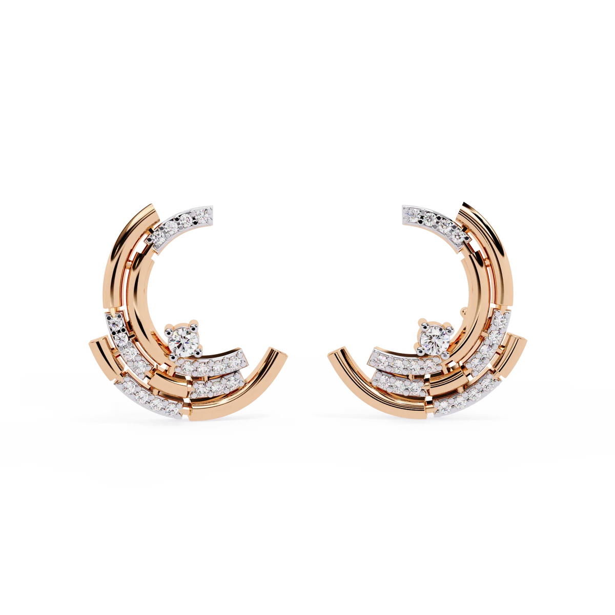 Arcitect Crescent Lab Grown Diamond Studs - Ophiratbf