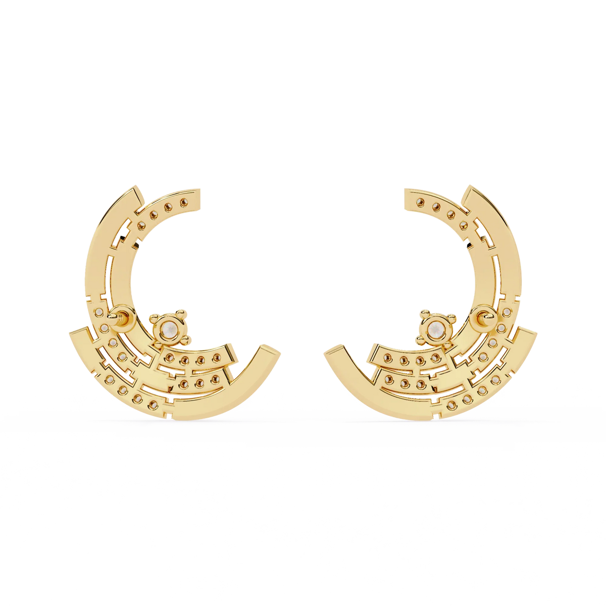 Arcitect Crescent Lab Grown Diamond Studs - Ophiratbf