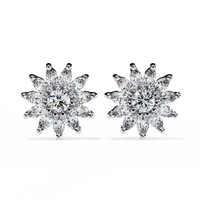 Solara Marquise Floral Cluster Lab Grown Diamond Studs - Ophiratbf